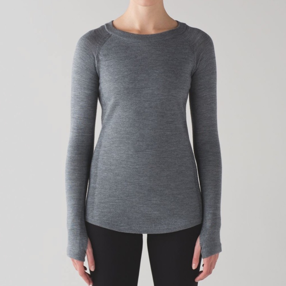 Lululemon Sit In Lotus Sweater.  Heathered Medium Grey